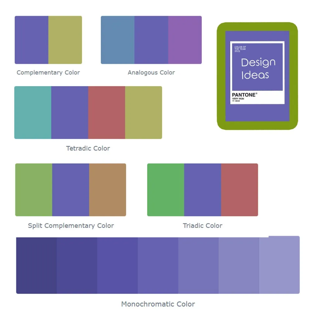 color cheme with purple color of the year 2022